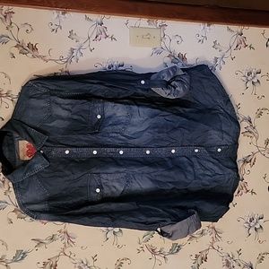 Slink NWOT Love Your Body Lightweight Denim Shirt Size 2X